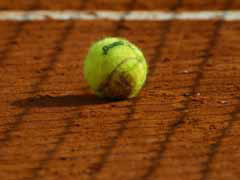 Balle de tennis au filet